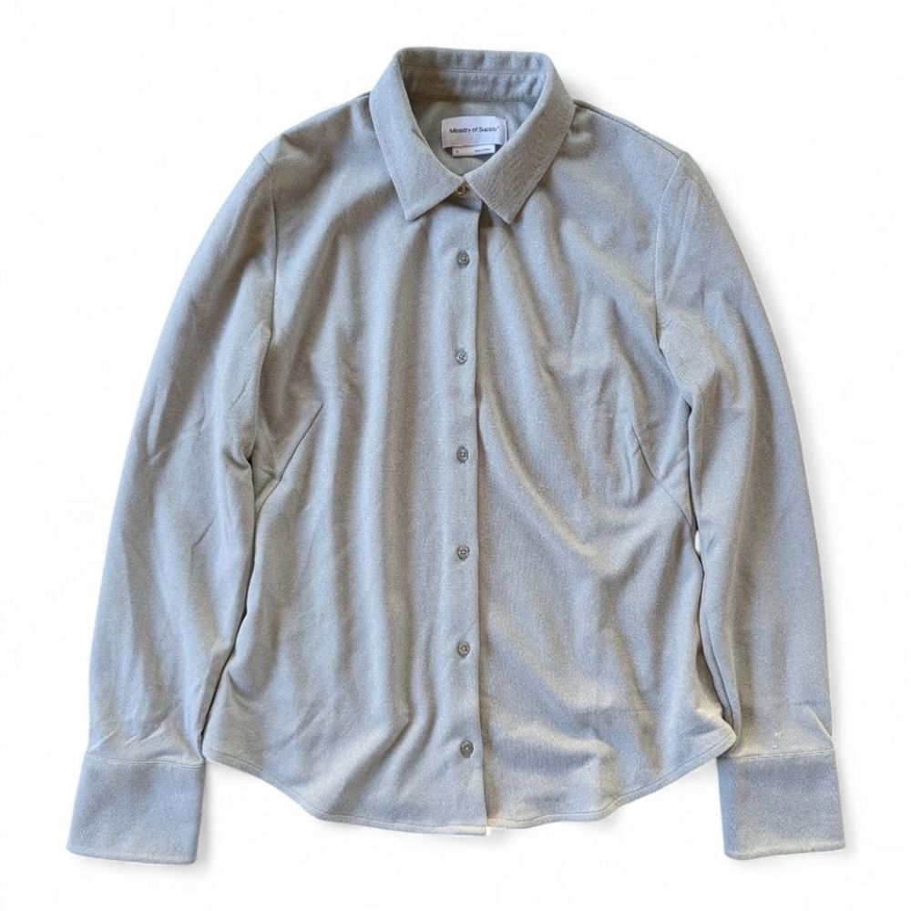 Modern Citizen AeroZero Classic Technical Knit Shirt Gray Airport Ready Sz S - Picture 2 of 11